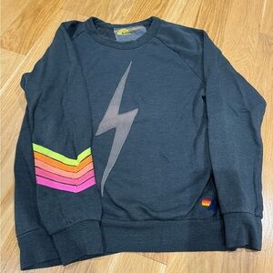 Aviator nation lightening bolt sweatshirt crew neck